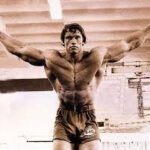 Arnold Schwarzengger doing chest flies